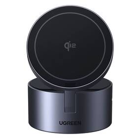 Bezdrátová nabíječka UGREEN 3v1 Magflow Qi2 šedá barva
