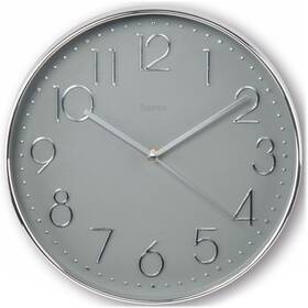 Nástěnné hodiny Hama Corsica stříbrné/šedé

