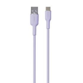 Kabel Puro Soft USB-C/USB-A 60 W, 1,5 m fialový

