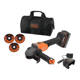 Úhlová bruska akumulátorová Black-Decker BCG6L8D1S-QW (s baterií) 

