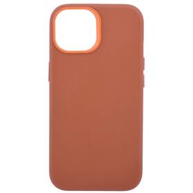 Kryt na mobil WG Leather Frame Magnet na Apple iPhone 13/14 hnědá barva
