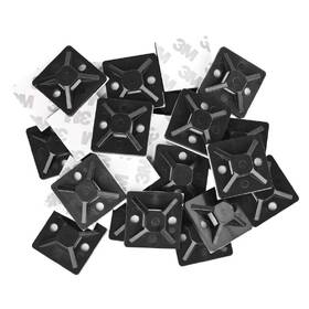 Páska EMOS SAMOLEPICÍ PATKA 30×30MM 3M TAPE, 25KS černá

