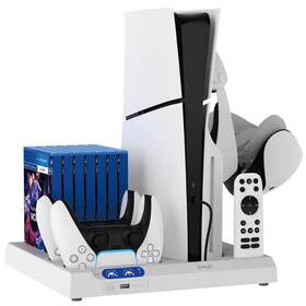 Dokovací stanice iPega P5S028 s chlazením pro PS5/PS5 Slim bílá

