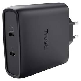 Nabíječka do sítě Trust MAXO 100W 2-Port GaN, USB-C černý

