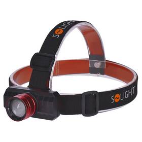 Čelovka Solight 3W,150 lm, zoom, Li-Ion, USB černá

