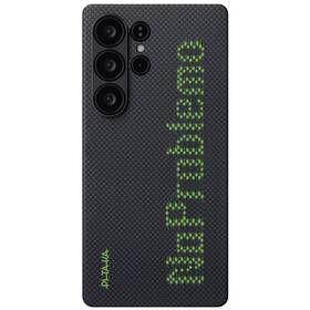 Kryt na mobil Pitaka x Aries Tactile Woven Case, NoProblemo na Samsung Galaxy S25 Ultra černý/šedý/zelený

