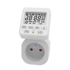 Spínač časový Solight DT35, digitální bílý

