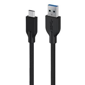 Kabel Genius USB / USB-C, 3A, QC 3.0, 1,5m černá barva
