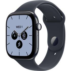 Chytré hodinky Apple GPS + Cellular 42 mm noční modrá keramika, námořnicky modrý sportovní řemínek - M/L 

