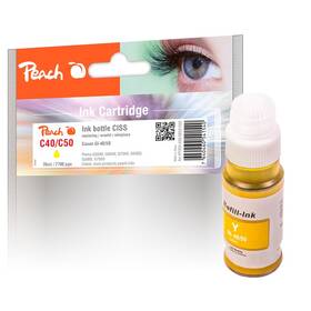 Inkoustová náplň Peach Canon GI-40/50, 7700 stran žlutá

