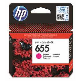Inkoustová náplň HP 655, 600 stran purpurová

