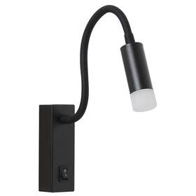 Nástěnné svítidlo IMMAX GOAL LED, vypínač, 3W černé

