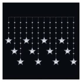 LED řetěz EMOS 120 WINDOW STARS, 3AA, IP44, CW průhledný

