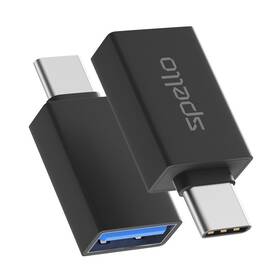 Redukce Spello by Epico ForceLink USB-A / USB-C SC03 (2 ks), hliníkový černý

