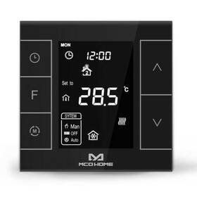 Termostat MCO Home pro el. topení V2 vč. čidla, Z-Wave Plus černý

