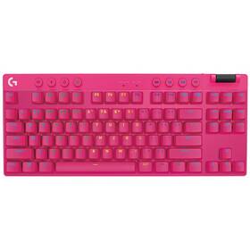 Klávesnice Logitech G PRO X TKL Lightspeed, US růžová barva
