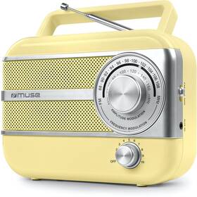 Radiopřijímač MUSE M-056 žlutá barva
