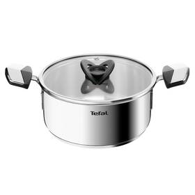 Kastrol s poklicí Tefal E3284444, 20 cm nerez

