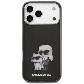 Kryt na mobil Karl Lagerfeld IML Aquarelle Karl and Choupette na Apple iPhone 17 Pro černý

