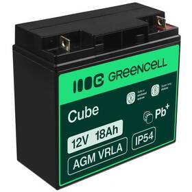 Olověný akumulátor Green Cell AGM baterie, 12V, 18Ah černý

