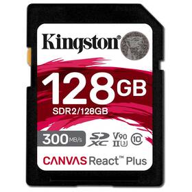 Paměťová karta Kingston Canvas React Plus 128GB SDXC UHS-II (300R/260W) 

