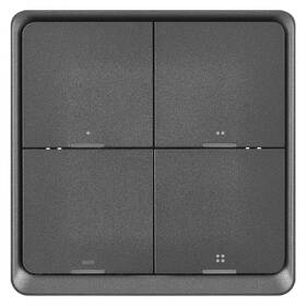 Vypínač EMOS GoSmart IP-2004ZB, ZigBee 3.0, 4-tlačítkový šedý

