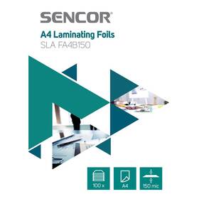 Laminovací fólie Sencor SLA FA4B150 A4, 150mic, 100ks 

