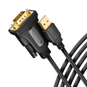 Kabel Axagon USB-A 2.0 - sériový RS-232 FTDI adaptér, 1,5m černá

