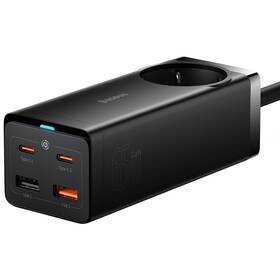 Nabíječka do sítě Baseus GaN3 Pro, 2x USB-C, 2x USB-A + AC 65W černá

