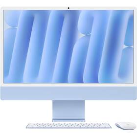Počítač All In One Apple 24" CTO Sklo s nanotexturou M4 10× CPU 10× GPU, 24 GB, 256 GB - modrý CZ 

