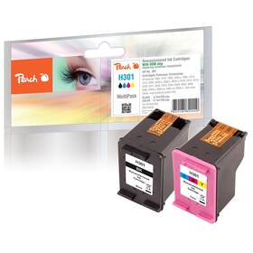 Inkoustová náplň Peach HP 301, MultiPac, 255/180 stran vícebarevná

