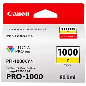 Inkoustová náplň Canon PFI-1000 Y, 80 ml žlutá

