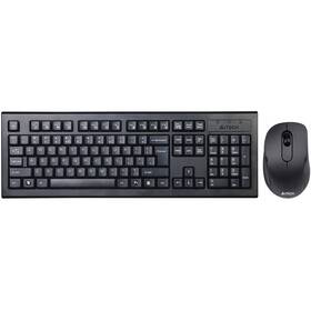 Klávesnice s myší A4Tech 7100N + V-Track optická myš, USB, CZ černá

