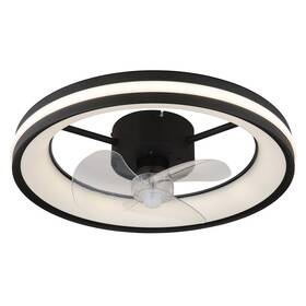 Stropní svítidlo GLOBO GATIAN 03651, s ventilátorem černé

