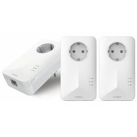 Síťový rozvod LAN po 230V Strong sada 3 adaptérů Powerline 1000 TRI EU/ 1000 Mbit/s/ 1x LAN bílý

