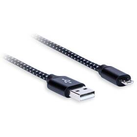 Kabel AQ USB/Micro USB, 2,4 A, 1m černý

