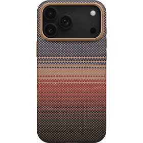 Kryt na mobil Pitaka Aramid UltraGuard Sunset na Apple iPhone 17 Pro Max hnědý/oranžový

