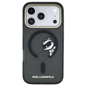 Kryt na mobil Karl Lagerfeld IML Choupette Peekaboo Magsafe na Apple iPhone 18 Pro Max černý

