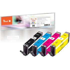 Inkoustová náplň Peach Canon CLI551 MultiPac, 4x8,5 ml vícebarevná

