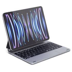 Pouzdro na tablet s klávesnicí Epico Aluminium Keyboard Case na Apple iPad Pro 13" M4 - CZ šedé

