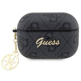 Pouzdro Guess 4G Script Charms na AirPods Pro 2 černé

