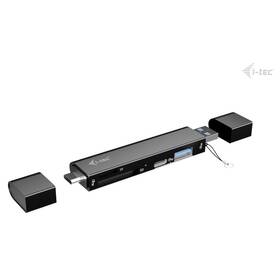 USB Hub i-tec USB-C/USB-A Dongle SD/TF, 2x USB černý

