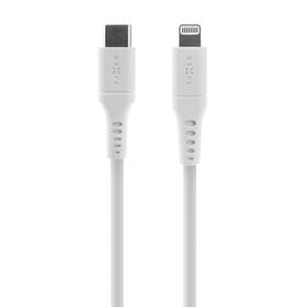 Kabel FIXED Liquid silicone USB-C/Lightning s podporou PD, MFi, 1,2m bílý

