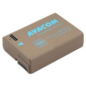 Baterie Avacom Nikon EN-EL14 Li-Ion 7.4V 950mAh 7Wh USB-C šedá


