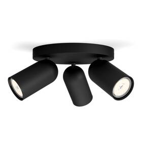 Bodové svítidlo Philips Pongee, 3xGU10 černé

