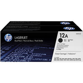 Toner HP 12A, 2x 2 000 stran černý

