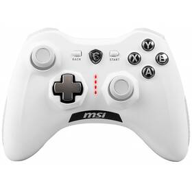 Gamepad MSI Force GC30 V2, bezdrátový, pro PC, PS3, Android bílý

