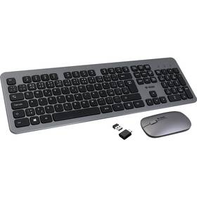 Klávesnice s myší YENKEE YKM 2007CS Combo WL Tendency šedá

