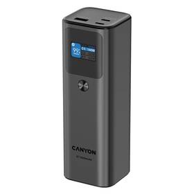 Powerbanka Canyon PB-2010, 27000mAh, 2x USB-C, 140W PD3.1, 1x USB-A QC 3.0, display černá

