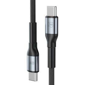 Kabel 3mk N-SERIES USB-C/USB-C 50cm PD 3.0 QC 3.0 20V/3A 60W černý

